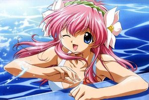 Plaatjes Badkleding Manga Meisje In Zwembad