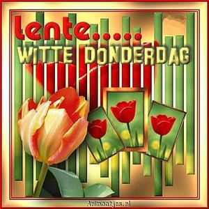 Plaatjes Dagen Lente Witte Donderdag Groet