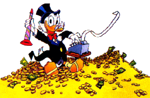 Plaatjes Donald duck Oom Dagobert Telt Zijn Geld