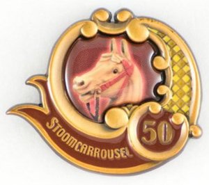 Plaatjes Efteling pins Efteling Jubileum Pins 50 Jaar Stoomcarrousel