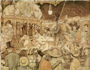 Plaatjes Efteling Efteling Tekening Anton Pieck Carrousel