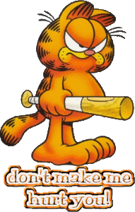 Garfield Plaatjes Garfield Honkbalknuppel
