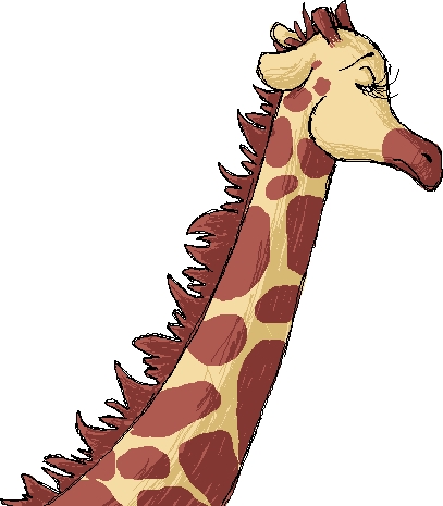 Giraffen Plaatjes Getekende Giraffe Beetje Sip
