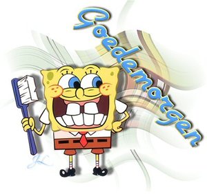 Plaatjes Goede Goedemorgen Spongebob Tanden Poetsen