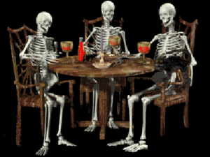 Halloween Plaatjes Halloween Skeletten Aan De Wijn