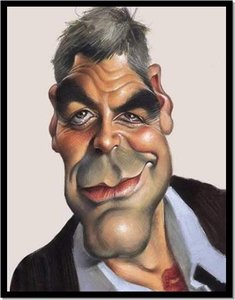 Plaatjes Karikaturen George Clooney Karikatuur