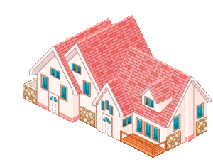 Plaatjes Kawaii huizen en kastelen 