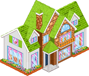 Plaatjes Kawaii huizen en kastelen 