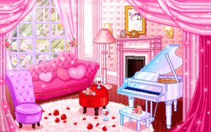 Plaatjes Kawaii scene Romantisch Slaapkamer Piano Liefde Kawaii