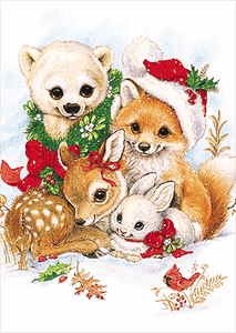 Plaatjes Kerst dieren 
