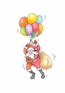 Kerstmannen Plaatjes Kerstman Met Ballonnen