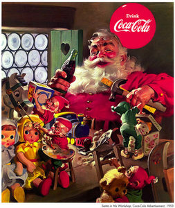 Kerstmannen Plaatjes Kerstman Coca Cola Drinken