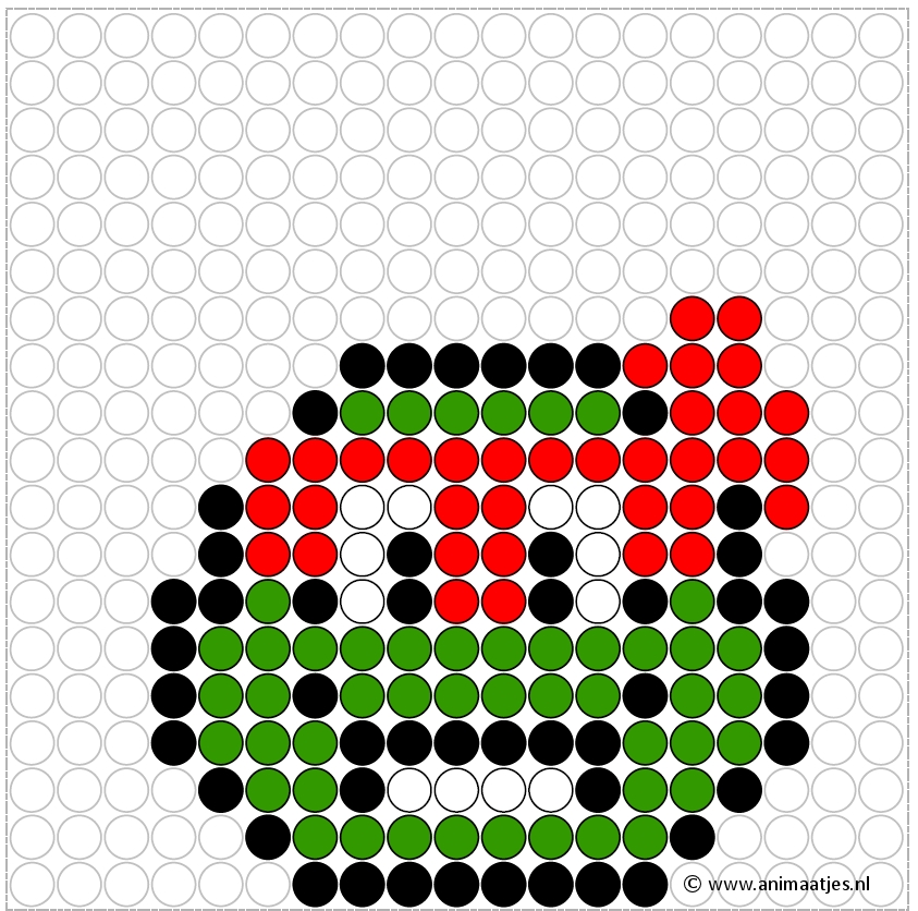 Plaatjes Kralenplank bekend van tv Ninja Turtles Rood