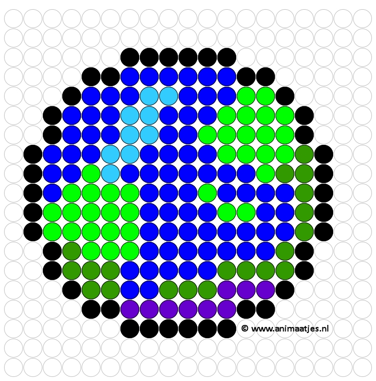 Plaatjes Kralenplank heelal De Aarde 3