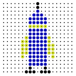 Plaatjes Kralenplank heelal Raket