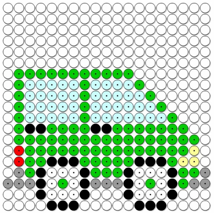 Plaatjes Kralenplank voertuigen Groene Auto