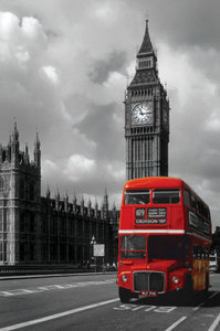 Plaatjes Londen Rode Bus En De Big Ben