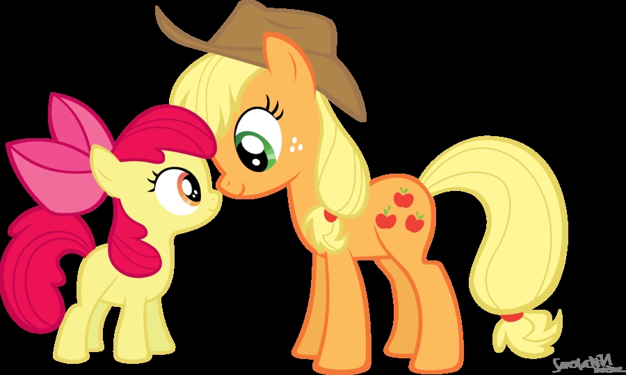 Plaatjes My little pony Applebloom En Applejack My Little Pony