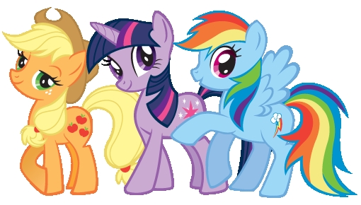 Plaatjes My little pony Applejack Twilight Sparkle En Rainbow Dash