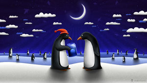 Pinguins Plaatjes Pinguin Met Kwal In Potje