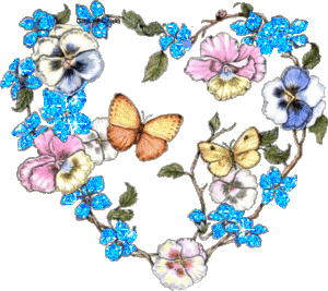 Valentijn Plaatjes Bloemen Hart Met Vlinders