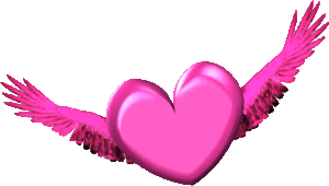 Valentijn Plaatjes Roze Hart Met Vleugels