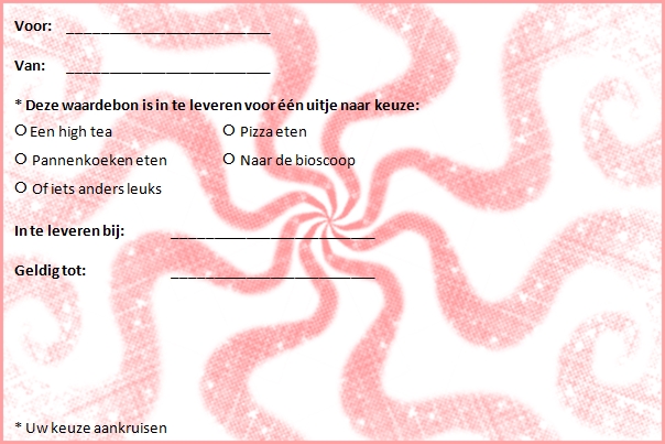 Plaatjes Waardebonnen uitje Waardebon Uitje Rood Spiraal