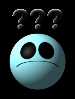 Smileys 3d Smileys en emoticons Blauwe Smiley Met Vraagtekens