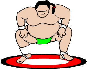 Sport plaatjes Sumo worstelaaren 