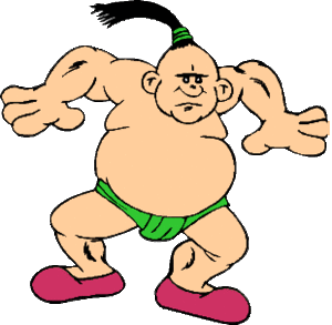 Sport plaatjes Sumo worstelaaren 