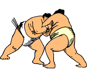 Sport plaatjes Sumo worstelaaren 