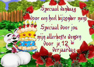 Goede 12 Jaar Verjaardag Plaatjes » Animaatjes.nl WQ-45