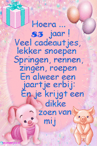 Verjaardag plaatjes 83 jaar 