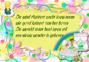 Wenskaarten Geboorte baby 