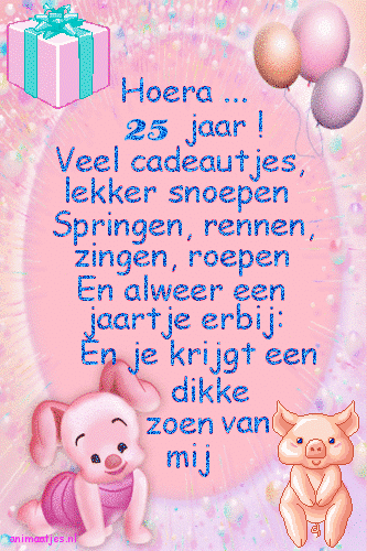 Hedendaags 25 Jaar Verjaardag Plaatjes » Animaatjes.nl VD-51
