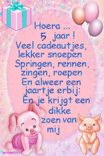 Verjaardag plaatjes 5 jaar 