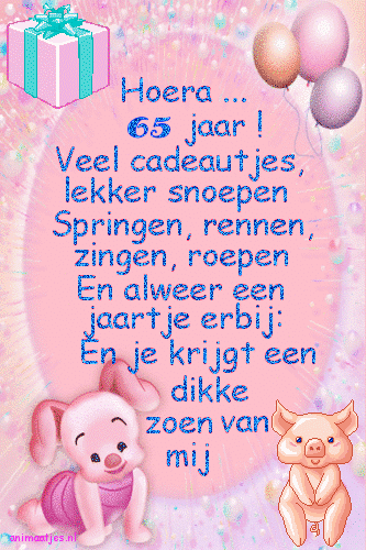 Nieuw 65 Jaar Verjaardag Plaatjes » Animaatjes.nl KB-07