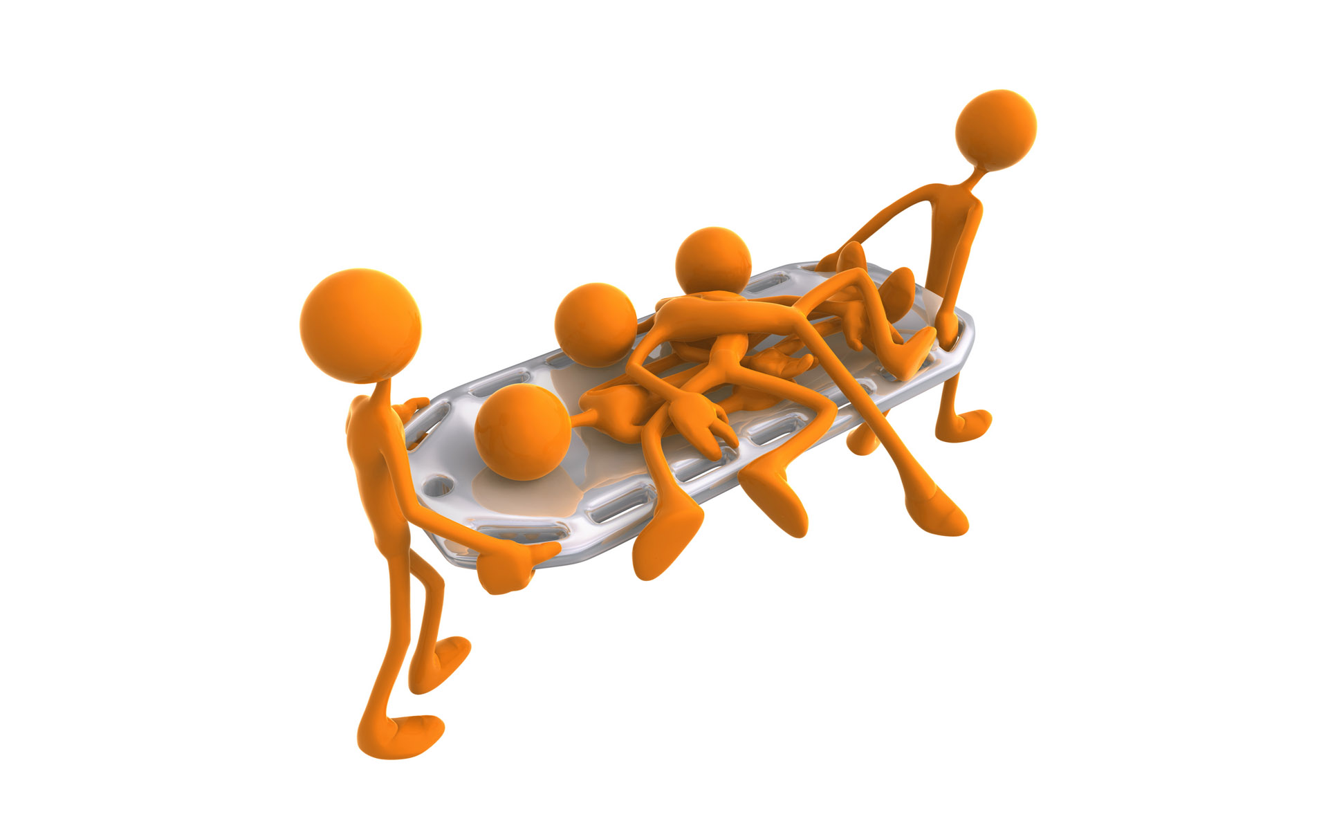 Wallpapers Oranje poppetjes 3d 